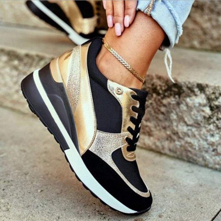 Sneakers Plateforme à Paillettes